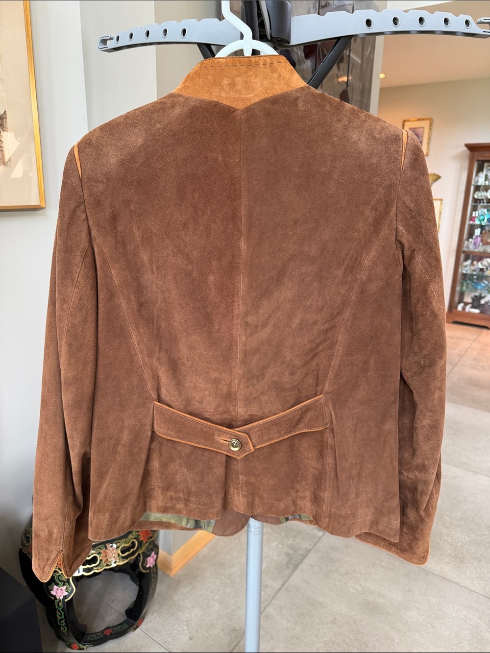 Schneiders Salzburg Trachten-style Brown 100% Goat Skin Suede Women's Jacket sz8 - Picture 3 of 15